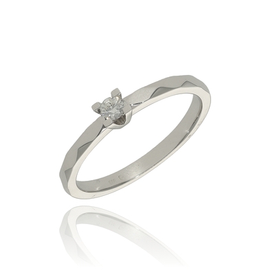 Fehér arany gyűrű 58-as méret (B42138)